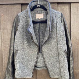Banana republic leather mixed media jacket , size S, excellent condition
